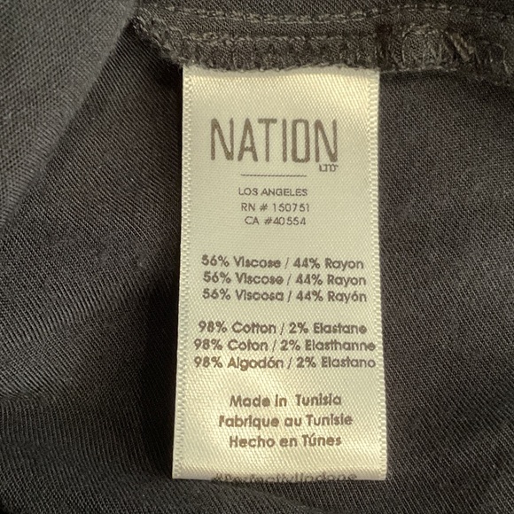 Nation LTD Black Short Sleeve Top, Size XL - Picture 5 of 5